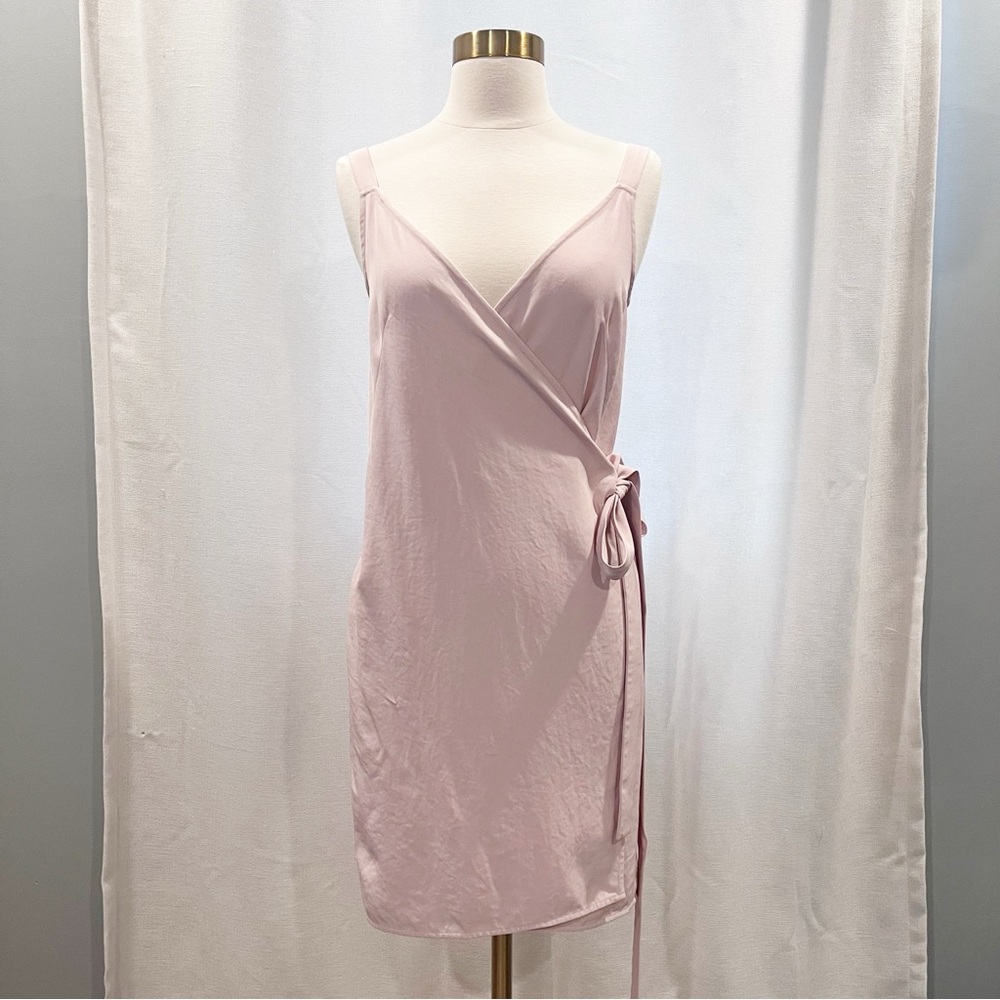 EVERLANE Women's The Japanese Go Weave Tank Mini Wrap Dress Blush Pink Size 2